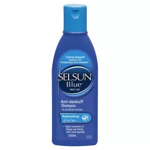 Selsun Blue Anti-Dandruff Shampoo Replenishing 200mL All Hair Types Daily Use - Picture 1 of 3
