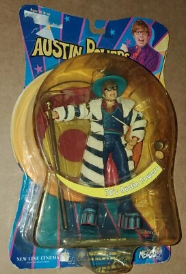 Figura de acción Mezco Austin Powers 2002 años 70 6" nuevo equipamiento dañado Foto 1 de 3