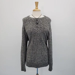 Old Navy Womens Gray Marled Pullover Knit Sweater Size XXL 2XL Long Sleeve - Picture 1 of 14