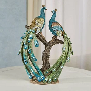 Ardent Peacock Realistic Table Sculpture - Picture 1 of 1