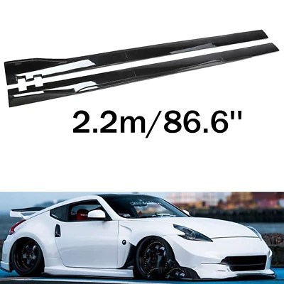 Glossy Black 86.6" Side Skirt Rocker Lip Splitter For Nissan 200SX S15 240SX - Imagem 1 de 4