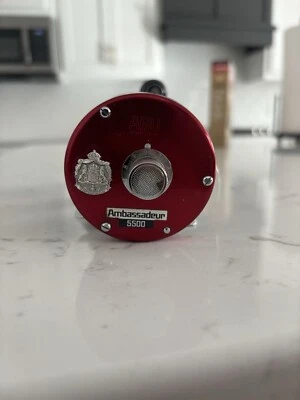 Vintage 1980 Abu Sweden 5500 Ambassadeur Red  - Image 1 of 4