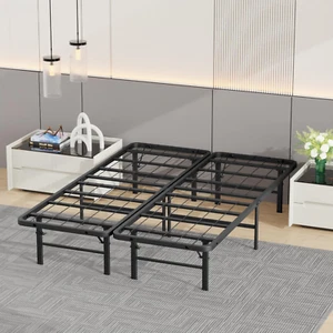 Bed Frame Metal Platform Bed Frame Mattress Foundation Box Spring Heavy Duty Ste - Picture 1 of 7