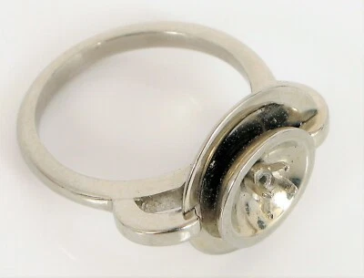 ANILLO GIRATORIO VINTAGE DE DIAMANTES DE ORO BLANCO DE 14K DISEÑADOR DE LA CIUDAD DE NUEVA YORK E. STURN ¡S6! Foto 1 de 4