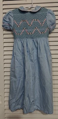 Vestido azul ajustado para niñas Foto 1 de 4