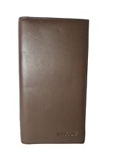 HISCOW Soft Leather Checkbook Cover Brown