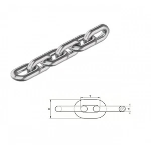 Short Link Chain T316 (A4) Marine Grade Stainless Steel DIN 766 M3 M4 M5 M6 M8 - Picture 1 of 1