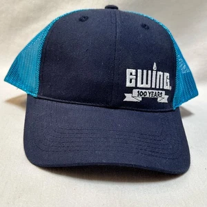 Ewing Outdoor Supply Trucker Hat 100-Year Anniversary Cap Snap Back Blue On Blue - Picture 1 of 6