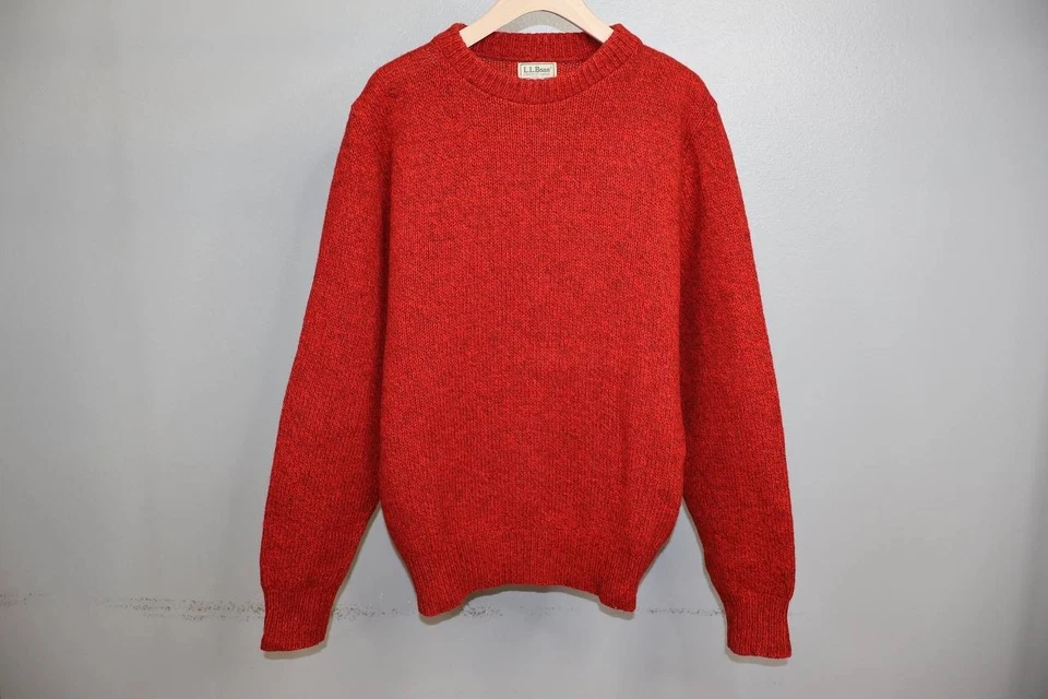 VTG LL Bean Men's Sz Large Wool Crew Neck Sweater Made in USA Size Large - Image 1 of 4