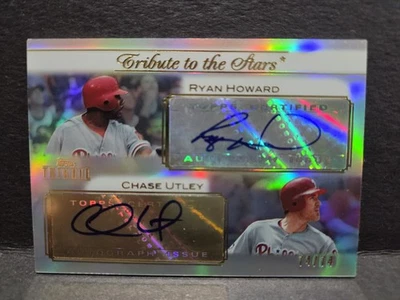 Topps Tribute to the Stars 2011 doble automático TSA-HU Ryan Howard Chase Utley 74/74 Foto 1 de 3