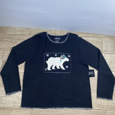 Sag Harbor Knit Round Neck Ugly Sweater Pullover Women's Size Large Whimsical - Image 1 of 4