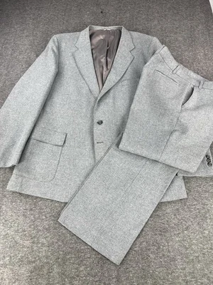 Vintage Levi's Strauss Action Suit 50L 40x30 Light Gray 70s Sta Prest - Image 1 of 4