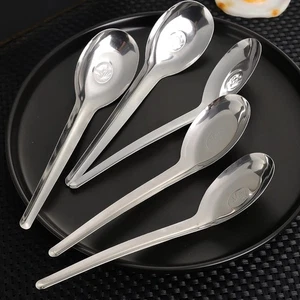 10pcs Orchid Pattern Soup Spoon Long Handle Dinner Spoons  Restaurant - Picture 1 of 12