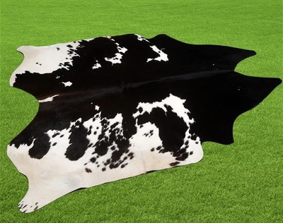 100% New Cowhide Rugs Area Cow Skin Leather (55" x 53") Cow hide SA-5613 - Image 1 of 3