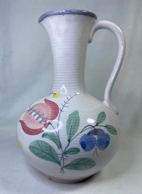 West German Art Pottery Waechtersbah 10095 Vintage Vase Ewer Hand Painted - image 1 of 4