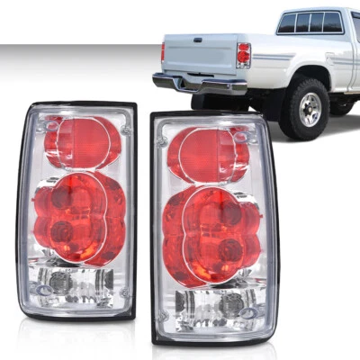 Luces traseras rojas/cromadas aptas para camioneta Toyota 1989-1995 luces de freno izquierda+derecha Foto 1 de 4