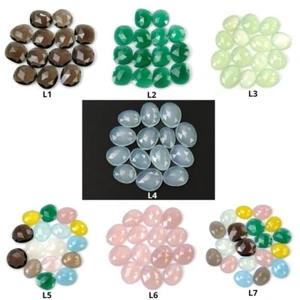 Multicolor ONYX Piedras Preciosas Corte Rosa Forma De Huevo Desigual 13 piezas 14 piezas 16 y 19 piezas - Imagen 1 de 8