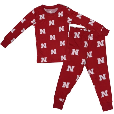 Kids Nebraska Cornhuskers Matching PJs Family Matching Pajamas Cover