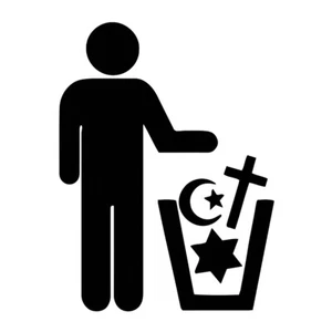 Calcomanía de vinilo resistente a la intemperie Trash Religion - [5 pulgadas] - Imagen 1 de 13