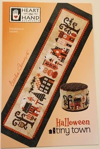 NEW Halloween Tiny Town Cross Stitch Leaflet / Pattern By Heart In Hand - Picture 1 of 1