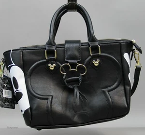Disney's Mickey Mouse Black & White Satchel Purse Bag Handbag NWT - Picture 1 of 3