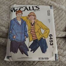 Vintage (1979) McCall's #6453 Unisex Hooded Jacket Size Large 40-42, Uncut FF