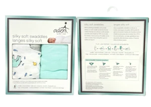 Aden + Anais Silky Soft Swaddles Langes Silky Soft,2 psc(44"x44")Pick Lots, New - Picture 1 of 6