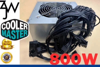 Cooler Master 600 750 800W Gaming PC Netzteil 80Plus Gold Zertifiziert ATX PSU - Bild 1 von 4