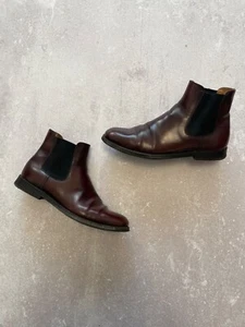Church's Chelsea Ankle Burgundy Boots Leather Women's 39 UK 6 - Picture 1 of 24