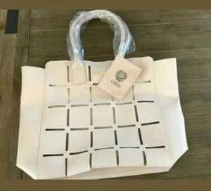 Bolso de Mano VINCE CAMUTO Desnudo Beige Rosa Rosa Cuero Cartera de Hombro Comprador Nuevo con Etiquetas - Imagen 1 de 6