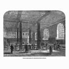 CHARTERHOUSE The Study Room in the School - Antique Print 1862