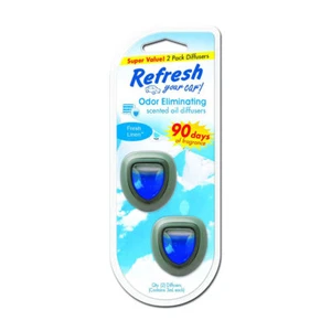 Refresh Mini Scented Oil Diffuser Pack of-2 Car Vent Air Fresheners, Fresh Linen - Picture 1 of 1