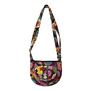 Vera Bradley Lizzy Boysenberry Small Floral Crossbody Shoulder Quilted Bag - Picture 1 of 6