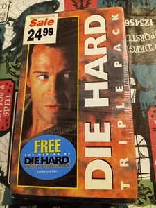 Vintage Die Hard VHS Triple Pack Bruce Willis New Manufacturer Sealed - Picture 1 of 5