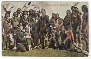 Buffalo Bill Wild West Show mit Indianer Native American Indian Cowboys 1906 - Picture 1 of 2
