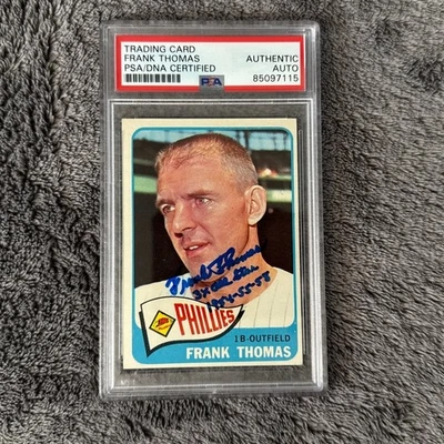 1965 TOPPS #123 弗兰克·托马斯·费利斯 PSA 亲笔签名 — 第 1/4 张图片
