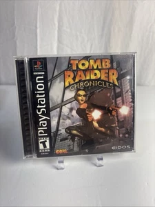 Tomb Raider Chronicles PS1 CIB Sony PlayStation 1 2000 etichetta nera completo - Foto 1 di 8