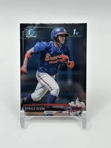 Bowman Chrome Prospects Ronald Acuña Jr. 2017 #BCP127 1st RC Rookie Braves Mini - Imagen 1 de 2