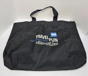 Leed's Travel Messenger Zipper Bag Black American Express Logo - Picture 1 of 9