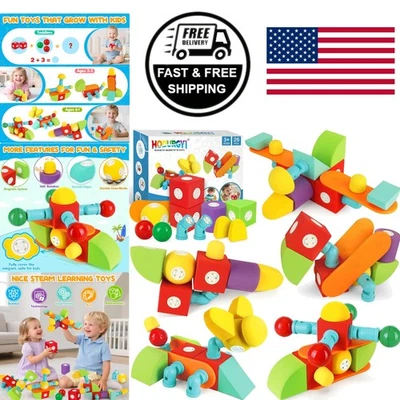 Bloques de construcción magnéticos de espuma suave 26 piezas para niños juego imaginativo de 3 a 6 años Foto 1 de 4