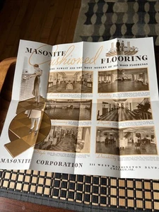 Masonite Cushioned Flooring Brochure 1930 Tempered Presdwood - Picture 1 of 17