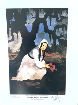 GEORGE RODRIGUE SAGA DE LOS CAJUNES -ÚLTIMA NOVENA-FIRMADA A MANO con certificado de autenticidad 8 x 10 Foto 1 de 4