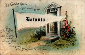 Pennant, Batavia, Illinois, Good Message, DB Postcard - Picture 1 of 2