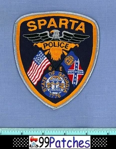 SPARTA GEORGIA Police Shoulder Patch BLACK EAGLE OLD STATE SEAL FLAG 3E - Picture 1 of 1