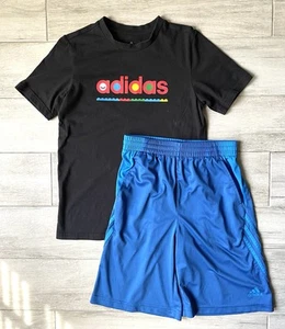 Adidas Big Boys 10-12 Lego T-Shirt Athletic Shorts Set of 2 Youth - Picture 1 of 16