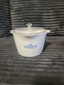 Vintage Corning Ware blaue Kornblume P-65-B 2 Quart 8 Tassen Soßenmaschine mit Deckel - Bild 1 von 9