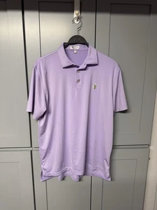 Peter Millar Mens Summer Comfort Golf Polo Shirt Lavender Blue Size Medium - Picture 1 of 13