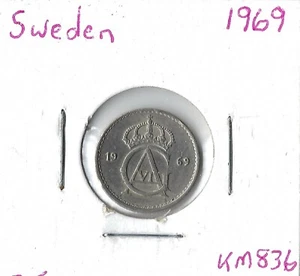 Coin Sweden 25 Øre 1969 KM836 - Picture 1 of 2