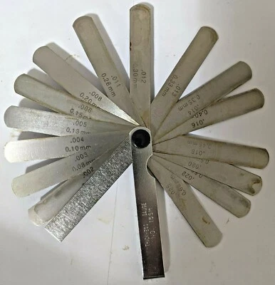 JUEGO DE MEDIDOR DE FELER | REGLA DE ACERO 3.00" | 15 HOJAS .002 -.025 EMPIRE (CANTIDAD: 1) NOS Foto 1 de 3