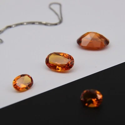CITRINE NANO GEM HEAT RESISTANT PALMEIRA NANO LOOSE STONE OVAL CUT - Image 1 of 4